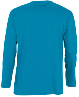Sols Heren Monarch T-Shirt met lange mouwen (Aqua) Blauw - XL
