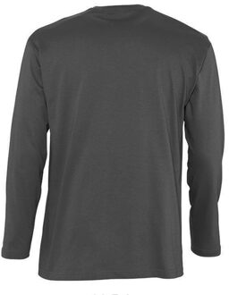 Sols Heren Monarch T-Shirt met lange mouwen (Donkergrijs) - maat 2XL