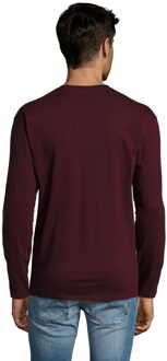 Sols Heren Monarch T-Shirt met lange mouwen (Ossenbloed) Rood - 5XL