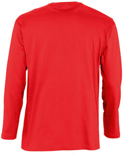 Sols Heren Monarch T-Shirt met lange mouwen (Rood) - S