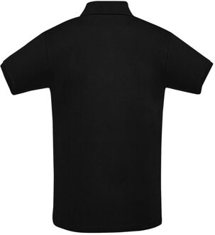 Sols Heren Perfect Pique Korte Mouw Poloshirt (Zwart)