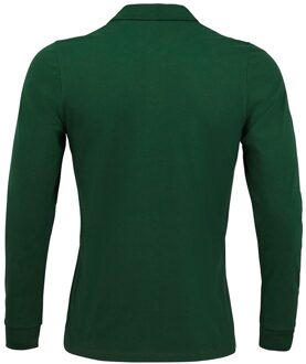 Sols Heren Perfecte Lange Mouw Piqu Polo Shirt (Fles groen) - maat XL