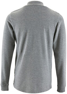 Sols Heren Perfecte Lange Mouw Pique Polo Shirt (Grijze Mergel) - maat 2XL Grijs