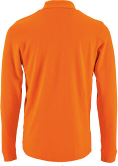 Sols Heren Perfecte Lange Mouw Pique Polo Shirt (Oranje) - XL