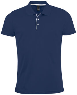 Sols Heren Performer korte mouw Pique Polo Shirt (Franse marine) Navy - L