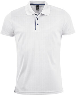 Sols Heren Performer korte mouw Pique Polo Shirt (Wit) - maat M