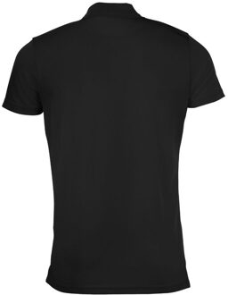 Sols Heren Performer korte mouw Pique Polo Shirt (Zwart) - maat XL