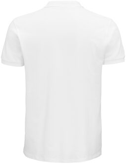 Sols Heren Planet Pique Organisch Poloshirt (Wit) - M