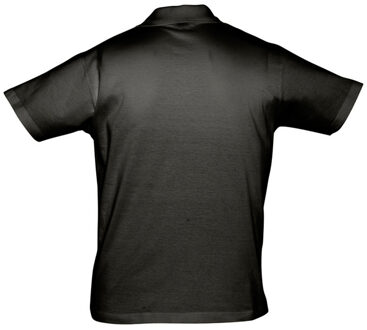 Sols Heren Prescott Jersey Poloshirt met korte mouwen (Diep zwart)