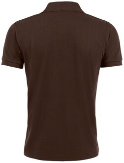 Sols Heren Prime Pique Poloshirt met korte mouwen (Chocolade) - maat 2XL Chocoladebruin