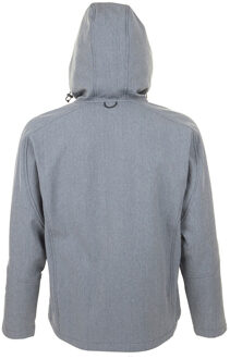 Sols Heren Replay Hooded Soft Shell Jacket (ademend, winddicht en waterbestendig) (Grijze Mergel) Grijs - XL