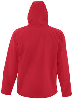 Sols Heren Replay Hooded Soft Shell Jacket (ademend, winddicht en waterbestendig) (Peperrood)