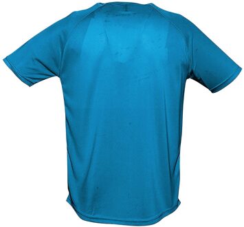 Sols Heren Sportief T-Shirt met korte mouwen Performance (Aqua) Blauw