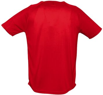 Sols Heren Sportief T-Shirt met korte mouwen Performance (Rood) - maat 2XS