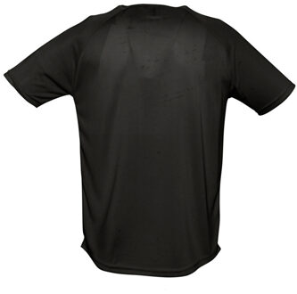 Sols Heren Sportief T-Shirt met korte mouwen Performance (Zwart) - maat