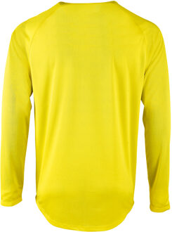 Sols Heren Sportief T-Shirt met lange mouwen (Neon geel) - 2XL
