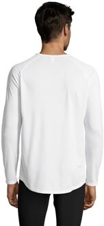 Sols Heren Sportief T-Shirt met lange mouwen (Wit) - maat XL