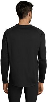 Sols Heren Sportief T-Shirt met lange mouwen (Zwart) - maat M