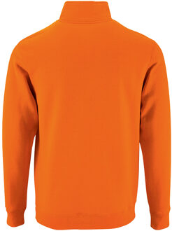 Sols Heren Stan Contrast Zip Neck Sweatshirt (Oranje) - maat 2XL