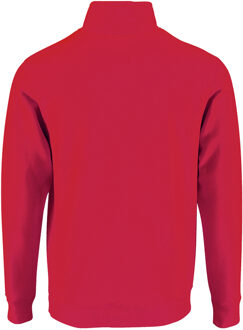 Sols Heren Stan Contrast Zip Neck Sweatshirt (Rood) - maat XL