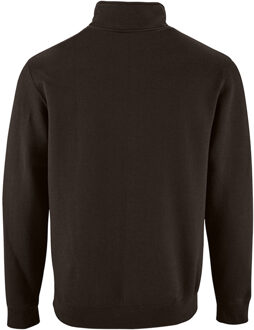 Sols Heren Stan Contrast Zip Neck Sweatshirt (Zwart) - maat L