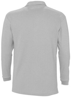 Sols Heren-Winter II Poloshirt met lange mouwen van Piqué katoen (Grijze Mergel) - maat S Grijs