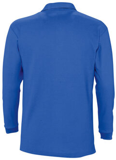 Sols Heren-Winter II Poloshirt met lange mouwen van Piqué katoen (Koningsblauw) - XL