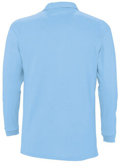 Sols Heren-Winter II Poloshirt met lange mouwen van Piqué katoen (Sky) Veelkleurig