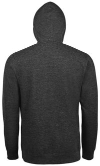 Sols Heren Zeven Volle Zip Hooded Sweatshirt / Hoodie (Houtskool mergel) - 2XL