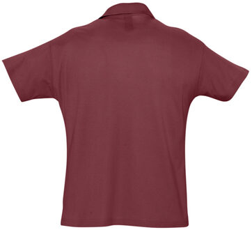 Sols Heren Zomer II Pique Poloshirt met korte mouwen (Bourgondië) - maat XL Bourgogne