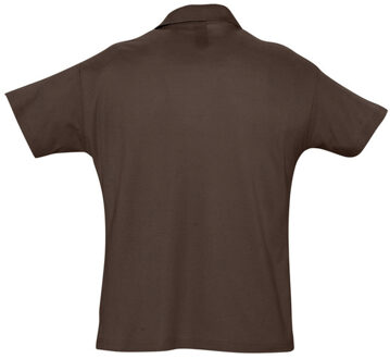 Sols Heren Zomer II Pique Poloshirt met korte mouwen (Chocolade) Chocoladebruin - 2XL