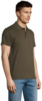 Sols Heren Zomer II Pique Poloshirt met korte mouwen (Leger) - maat S Groen