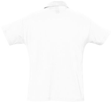 Sols Heren Zomer II Pique Poloshirt met korte mouwen (Wit) - maat M