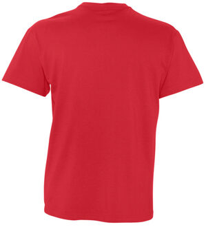 Sols Herenoverwinning V Hals Korte Mouw T-Shirt (Rood)