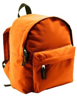 Sols Kinder rugzak/rugtas - oranje - 9 liter - 25 x 30 x 12 cm - met voorvakje