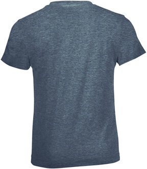 Sols Kinderen/Kinderen Regent Korte Mouwen Aangepast T-Shirt (Heide Denim) Blauw - 2J / 92cm