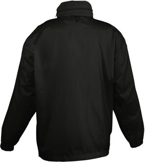 Sols Kinderen Unisex Surf Windbreaker Jacket (waterbestendig en winddicht) (Zwart) - EU 52.5 / UK 16