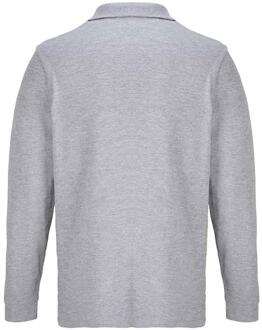 Sols Pacific Pique poloshirt met lange mouwen, uniseks, volwassenen (Grijze Mergel) Grijs - 2XL