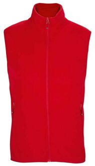 Sols Uniseks Microfleece gerecyclede bodywarmer voor volwassenen (Rood) - XS