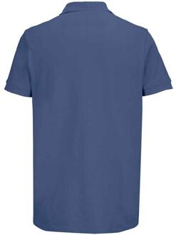 Sols Unisex Adult Pacific Piqué Tweelingnaaldssteek Poloshirt (Denim) - maat XL Blauw