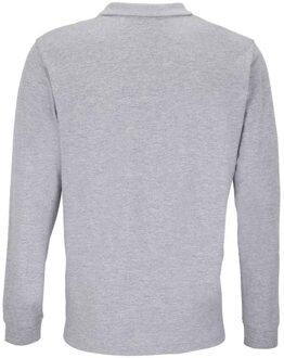 Sols Unisex Adult Planet Marl Pique Poloshirt met lange mouwen (Grijze Mergel) - maat L Grijs