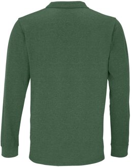Sols Unisex Adult Planet Piqué Poloshirt met lange mouwen (Fles groen) - 2XL