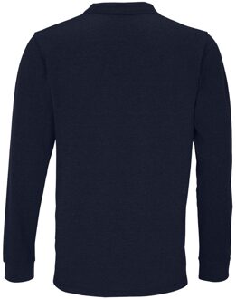 Sols Unisex Adult Planet Piqué Poloshirt met lange mouwen (Franse marine) - maat Navy