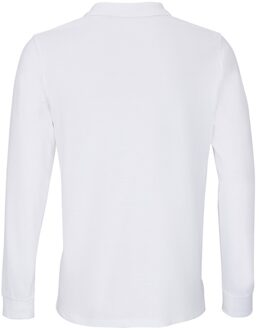 Sols Unisex Adult Planet Piqué Poloshirt met lange mouwen (Wit) - XL