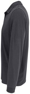 Sols Unisex Prime Pique Polo voor volwassenen met lange mouwen (Donkergrijs) - 2XL