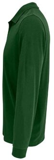 Sols Unisex Prime Pique Polo voor volwassenen met lange mouwen (Fles groen) - XS
