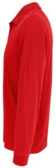 Sols Unisex Prime Pique Polo voor volwassenen met lange mouwen (Rood) - XS