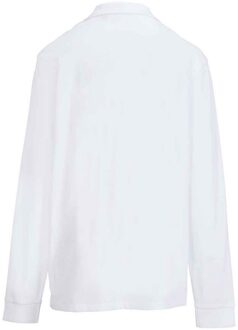 Sols unisex volwassen piqué poloshirt met lange mouwen (Wit) - 3XL