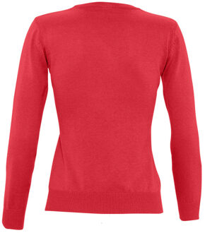 Sols Vrouwen/dames Galaxy V Hals Trui (Rood) - XS