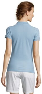 Sols Vrouwen/dames Mensen Pique Korte Mouw Katoenen Poloshirt (Hemelsblauw) - maat XL